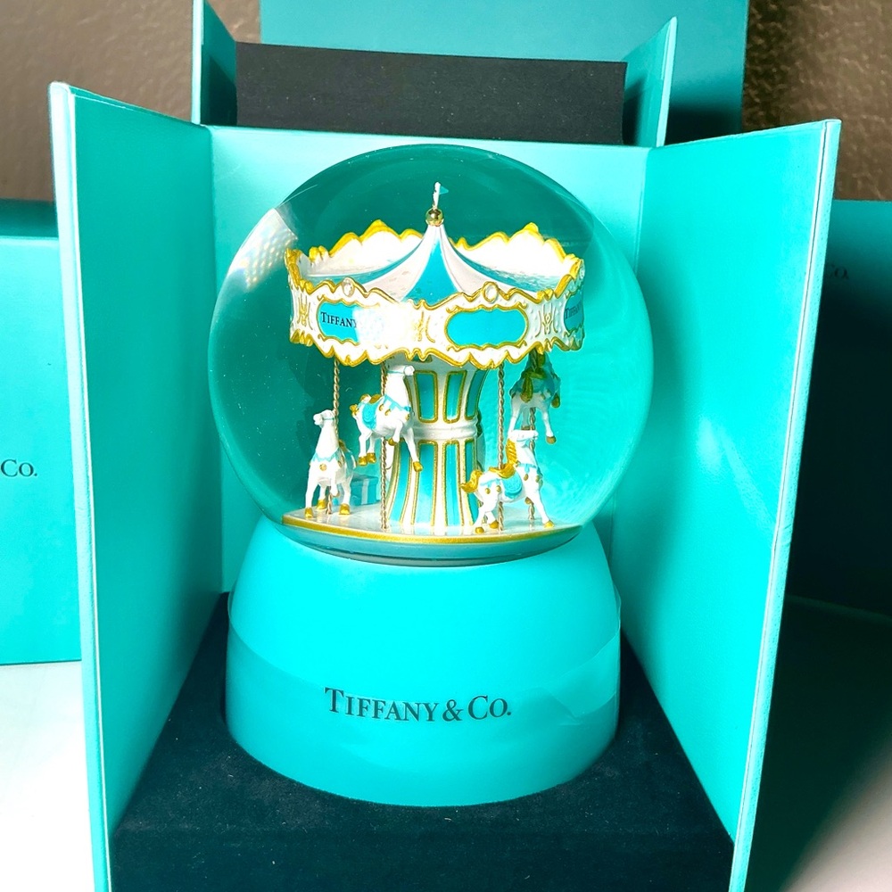 Tiffany & Co. Merry Go Round Snow Globe Music Box
